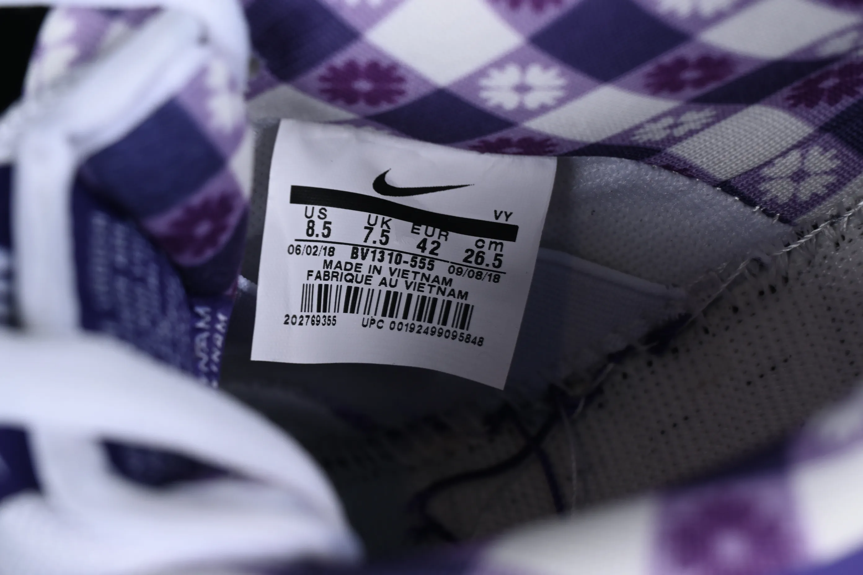 All categories Nk SB Dunk series Nk SB Dunk Low low-top sneakers K version Concepts x Nk Dunk Low Pro SB "Purple lobster" Purple lobster SB low-top sports and leisure sneakers BV1310-555